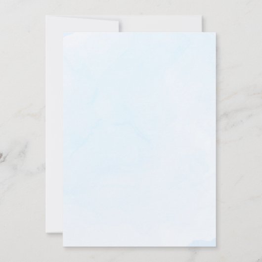 Dusty Blue Waterverf First Community Save The Date (Achterkant)