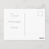 Dusty Blue Waterverf Floral Denking of You Briefkaart (Achterkant)