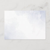 Dusty Blue Waterverf Floral Elegant Wedding Bedankkaart (Achterkant)