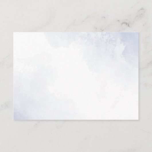 Dusty Blue Waterverf Floral Elegant Wedding Bedankkaart (Achterkant)