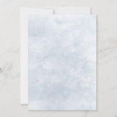 Dusty Blue Waterverf Floral Elegant Wedding Kaart (Achterkant)