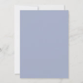 Dusty Blue Waterverf Floral Geometric Wedding Kaart (Achterkant)