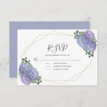 Dusty Blue Waterverf Floral Geometric Wedding