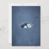 Dusty Blue Waterverf Floral Kaart (Achterkant)