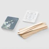 Dusty Blue Waterverf Floral Program Fans Handwaaier (Niet-gemonteerd)