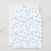 Dusty Blue Waterverf Floral Script Vrijgezellenfee Kaart (Achterkant)