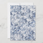 Dusty Blue Waterverf floral Wedding Invitation Kaart (Achterkant)