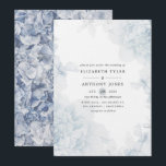 Dusty Blue Waterverf floral Wedding Invitation Kaart<br><div class="desc">Elegant waterverf floral bruiloft-uitnodiging met pony's en hydrangea in stoffige blauwe,  sage en grijze accenten.</div>