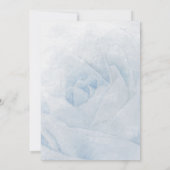 Dusty Blue Waterverf floral Wedding Invitation Kaart (Achterkant)
