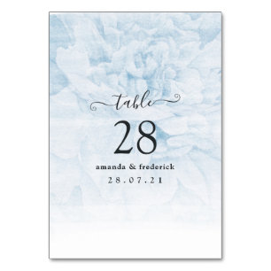 Dusty Blue Waterverf floral Wedding Kaart