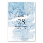 Dusty Blue Waterverf floral Wedding Kaart (Achterkant)