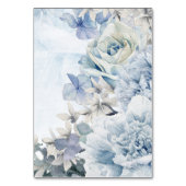 Dusty Blue Waterverf floral Wedding Kaart (Achterkant)
