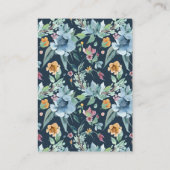 dusty blue waterverf foto's trouwkaart informatiekaartje (Achterkant)