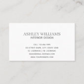 Dusty Blue Waterverf Greenery Elegant Visitekaartje (Achterkant)