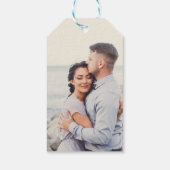 Dusty Blue Waterverf Hartelijk dank voor het huwel Cadeaulabel (Achterkant)