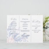 Dusty Blue Waterverf laat goudweddenschappen over (Staand voorkant)