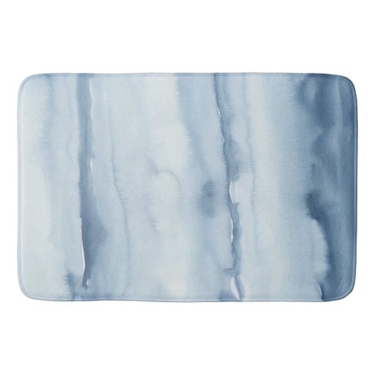 Dusty Blue Waterverf Modern Badmat (Voorkant)