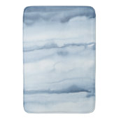 Dusty Blue Waterverf Modern Badmat (Voorkant Verticaal)
