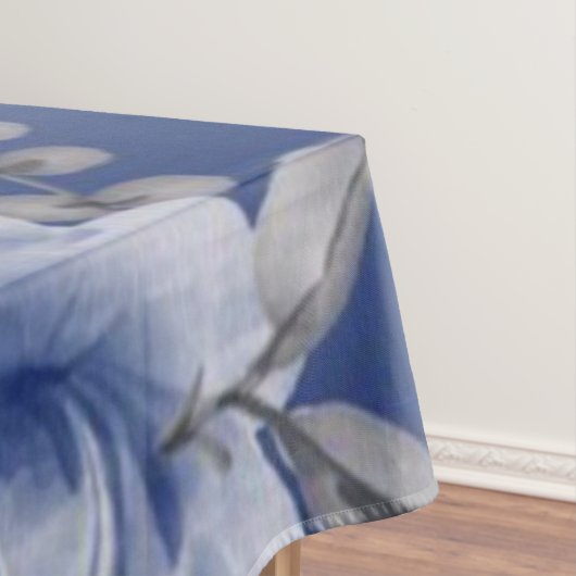 Dusty Blue Waterverf Peony Tapestry Tafelkleed (Voorbeeld)