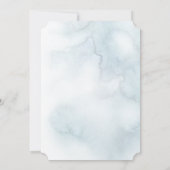 Dusty Blue Waterverf Pewter Willow Branch Save The Date (Achterkant)