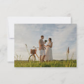 Dusty Blue Waterverf Photo Save the Date (Achterkant)