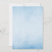 Dusty Blue Waterverf Schattige Elephant Baby showe Kaart (Achterkant)