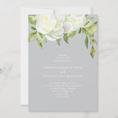 Dusty Blue Waterverf Spring Floral Peony Wedding Kaart (Voorkant)