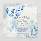 Dusty Blue Waterverf Vrijgezellenfeest Kaart (Voorkant / Achterkant)