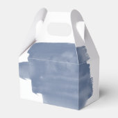 Dusty Blue Waterverf Wedding Bedankdoosjes (Achterkant)