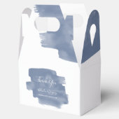 Dusty Blue Waterverf Wedding Bedankdoosjes (Geopend)