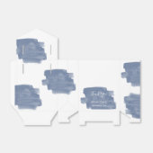 Dusty Blue Waterverf Wedding Bedankdoosjes (Uitgevouwen)