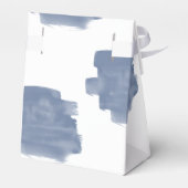 Dusty Blue Waterverf Wedding Bedankdoosjes (Achterkant)