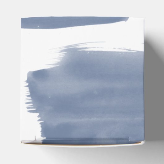 Dusty Blue Waterverf Wedding Bedankdoosjes (Bovenkant)
