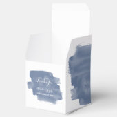 Dusty Blue Waterverf Wedding Bedankdoosjes (Geopend)