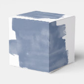 Dusty Blue Waterverf Wedding Bedankdoosjes (Achterkant)
