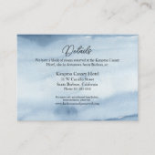 Dusty Blue Waterverf Wedding Enclosure Kaart (Voorkant)