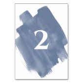 Dusty Blue Waterverf Wedding Kaart (Achterkant)