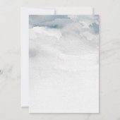 Dusty Blue Waterverf Wedding Kaart (Achterkant)