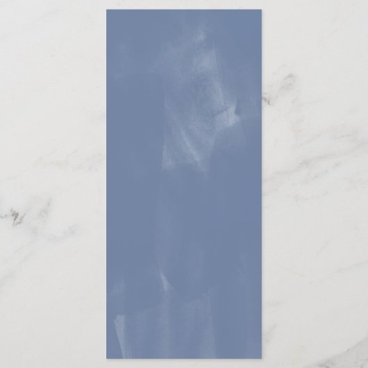 Dusty Blue Waterverf Wedding Menu (Achterkant)