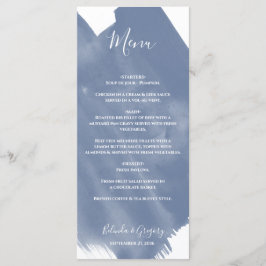 Dusty Blue Waterverf Wedding Menu