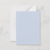 Dusty Blue Waterverf Wildflower Garden Notitiekaartje (Achterkant)