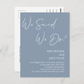 Dusty Blue We zeiden dat we de aankondiging van de Briefkaart (Voorkant / Achterkant)