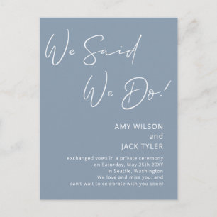 Dusty Blue We zeiden dat we de aankondiging van de Briefkaart