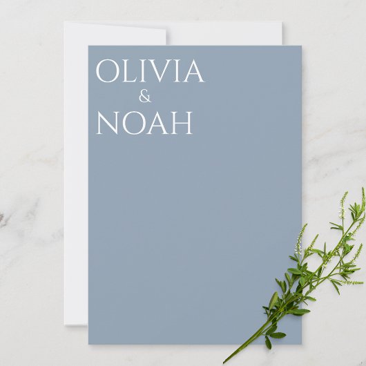 Dusty Blue We zijn verloofd Aankondiging Kaart