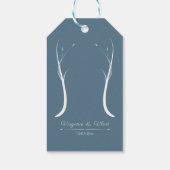 Dusty Blue Weddenschap Dank je cadeau Labels Cadeaulabel (Achterkant)