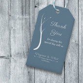 Dusty Blue Weddenschap Dank je cadeau Labels Cadeaulabel