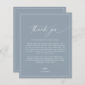 Dusty Blue Weddenschap Hartelijk dank (Voorkant / Achterkant)