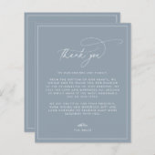 Dusty Blue Weddenschap Hartelijk dank (Voorkant / Achterkant)