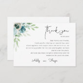 Dusty Blue Weddenschap Hartelijk dank Kaart (Voorkant / Achterkant)