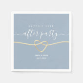 Dusty Blue Wedding After Party Servetten (Voorkant)